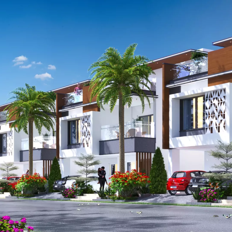 east street view of villas