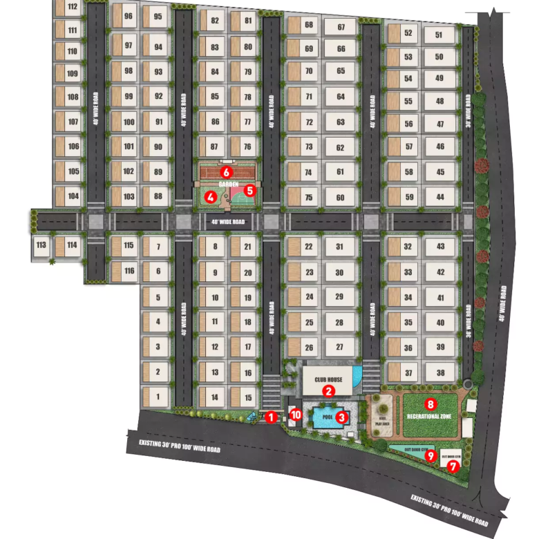 site layout of project